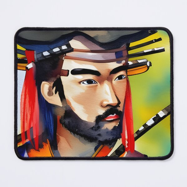 Item preview, Samurai Watercolour Style Portrait designed and sold by Ameiva-Apparel.