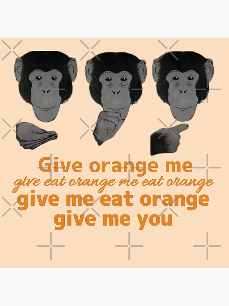 Monkey&rsquo;s Longest Sign Language Sentence&quot; Art Board Print for Sale 