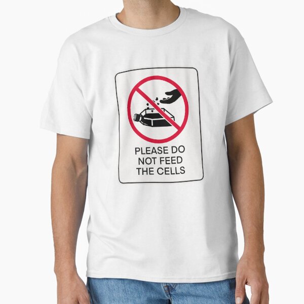 Item preview, Do not feed the cells sign designed and sold by Science Lab Designs.