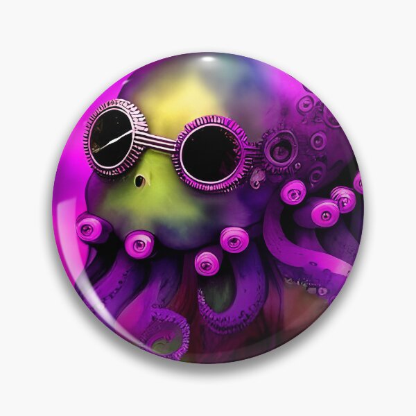 Item preview, Steampunk Octopus Retrofuturism - Lilac and Pink Cephalopod - AI Generated Art 2 of 8 designed and sold by Beachy.