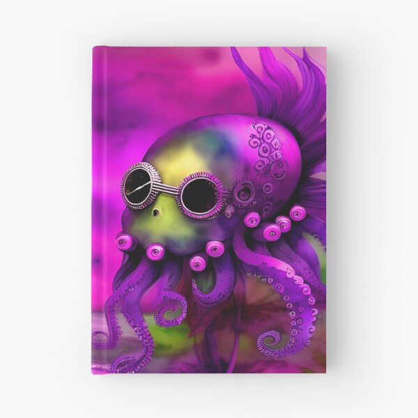 Item preview, Steampunk Octopus Retrofuturism - Lilac and Pink Cephalopod - AI Generated Art 2 of 8 designed and sold by Beachy.