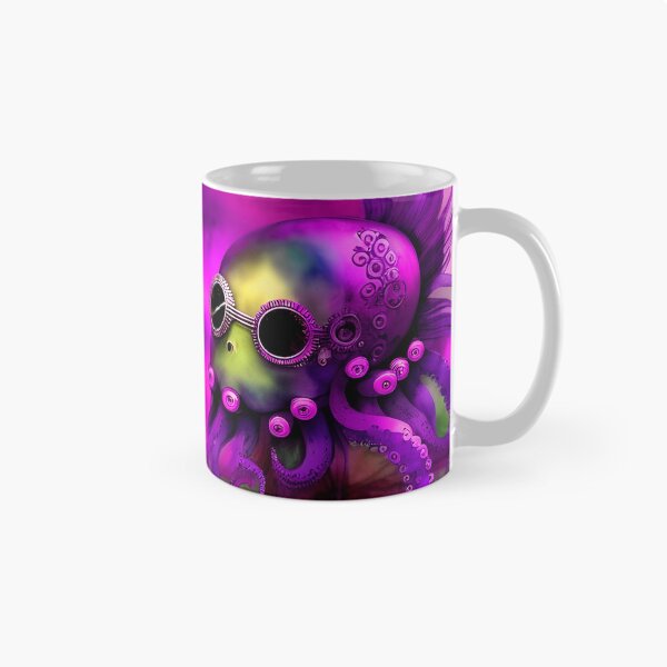 Item preview, Steampunk Octopus Retrofuturism - Lilac and Pink Cephalopod - AI Generated Art 2 of 8 designed and sold by Beachy.