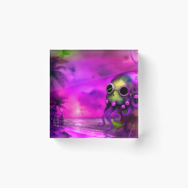 Item preview, Steampunk Octopus Retrofuturism - Lilac and Pink Cephalopod - AI Generated Art 2 of 8 designed and sold by Beachy.