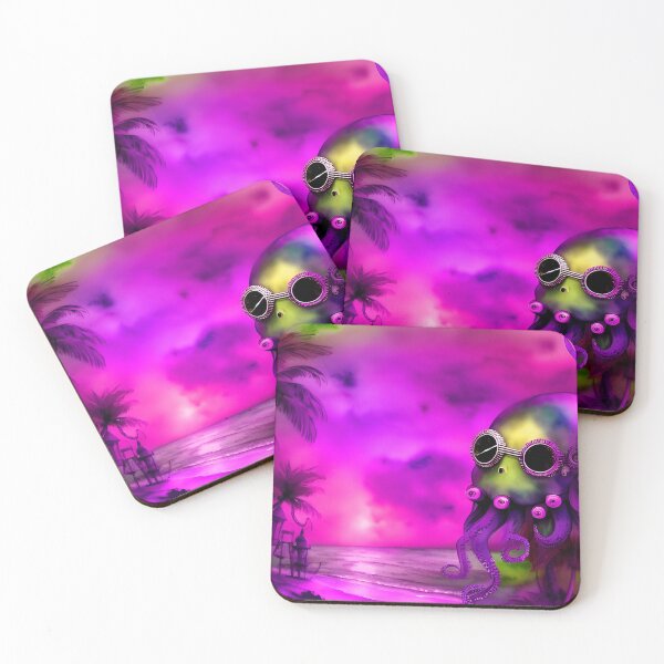 Item preview, Steampunk Octopus Retrofuturism - Lilac and Pink Cephalopod - AI Generated Art 2 of 8 designed and sold by Beachy.