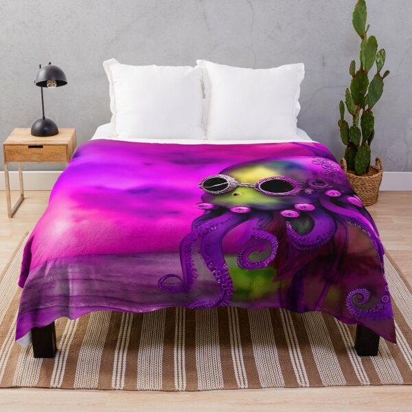 Item preview, Steampunk Octopus Retrofuturism - Lilac and Pink Cephalopod - AI Generated Art 2 of 8 designed and sold by Beachy.