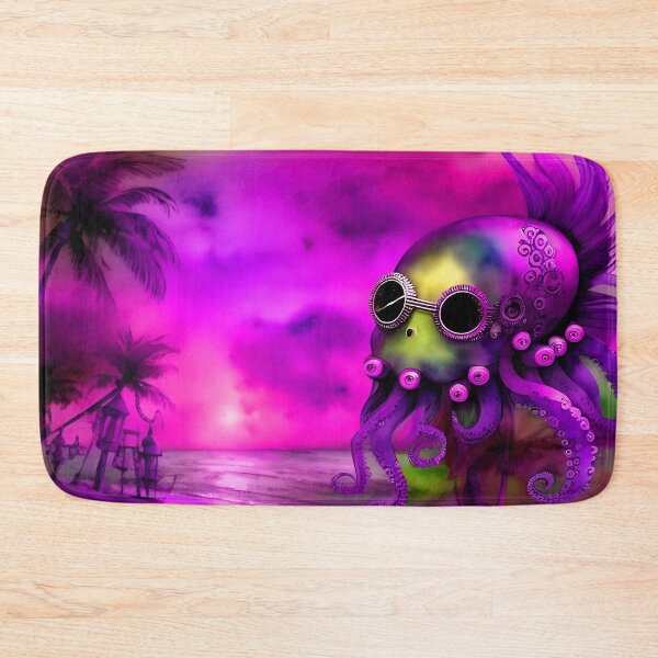 Item preview, Steampunk Octopus Retrofuturism - Lilac and Pink Cephalopod - AI Generated Art 2 of 8 designed and sold by Beachy.