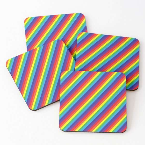 Item preview, Diagonally Striped Rainbow Pride Flag designed and sold by ontrendshirts.