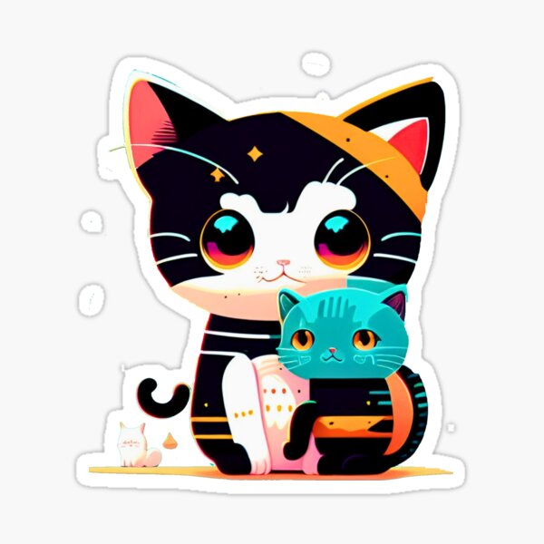 Cute Cat Yoshitomo Nara Japanese art sticker | Sticker