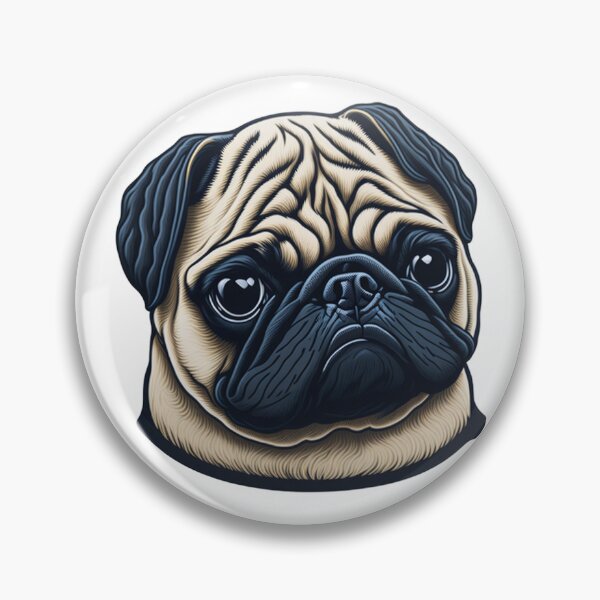 Item preview, Realistic Vector Pug designed and sold by 5dward.