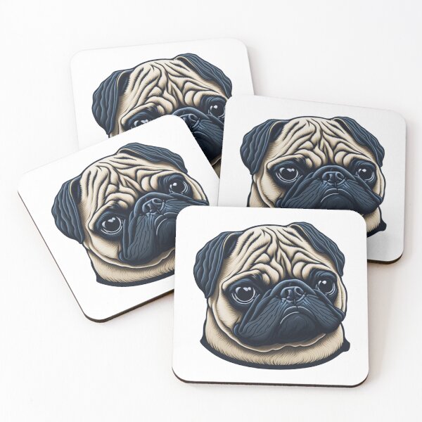 Item preview, Realistic Vector Pug designed and sold by 5dward.
