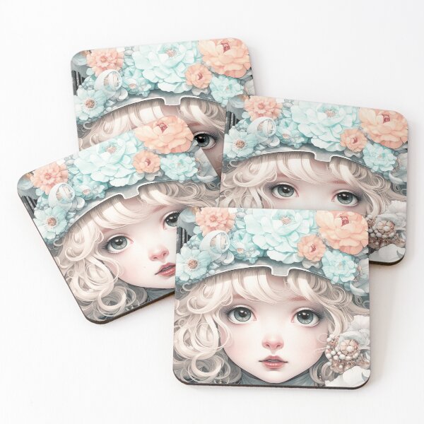 Item preview, Victorian Inspired Big Eyed Girl In a Hat - #7 designed and sold by Cindy Sowers.