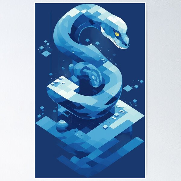 Google Snake Pixel Game Poster for Sale by berrylemon