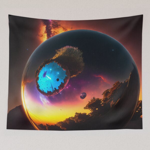 Item preview, Exoplanet Kepler-90Z sureal, fictional, colorful. designed and sold by ArtCreator2023.