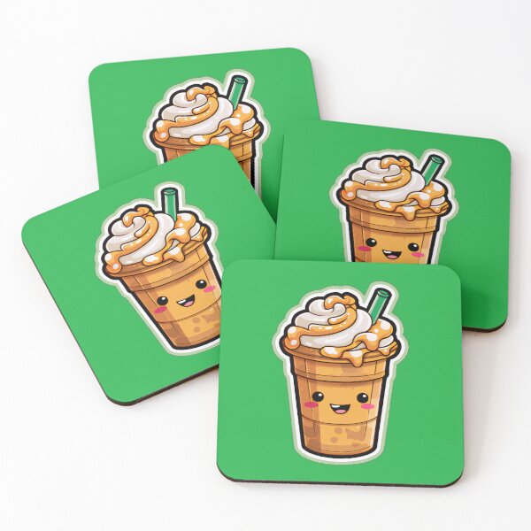 Item preview, Cute Kawaii Caramel Iced Coffee designed and sold by CodeytheArtist.