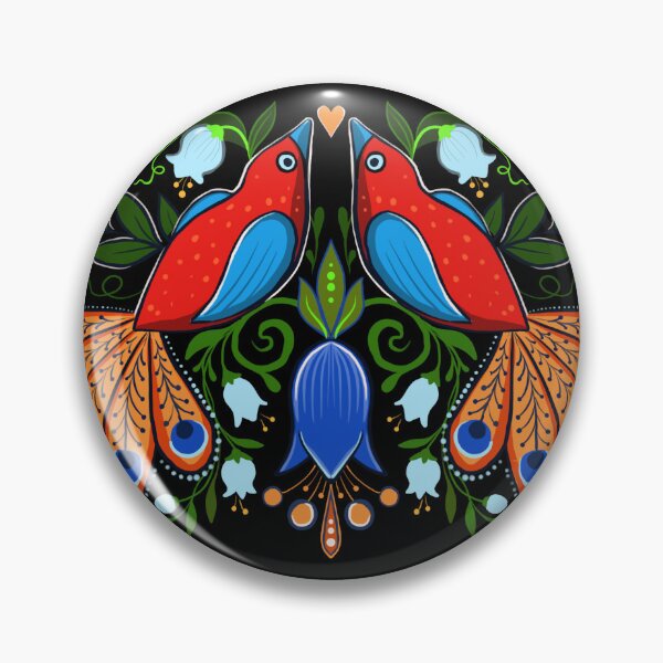 Item preview, folk birds and flowers, lilies of the valley designed and sold by Hennagirl.