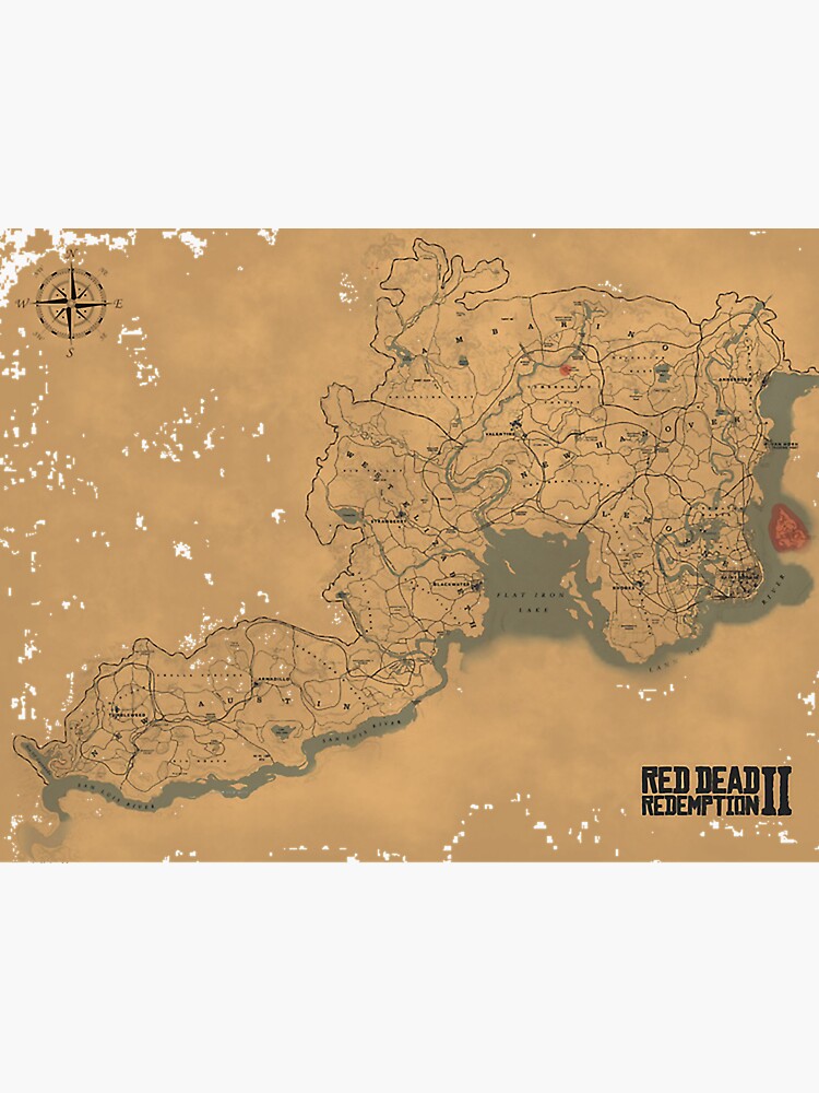 Red Dead Redemption 2 Map - Red Dead Redemption 2 - Posters and