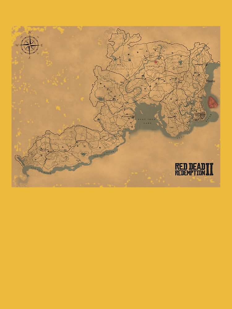 Red Dead Redemption 2 Map- RDR2 Map | Sticker