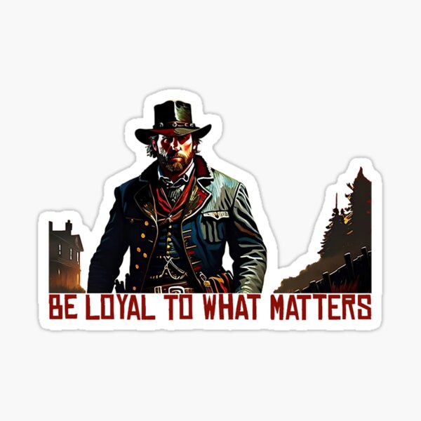 RDR Arthur Morgan Red Round Sticker - Character PNG Sticker