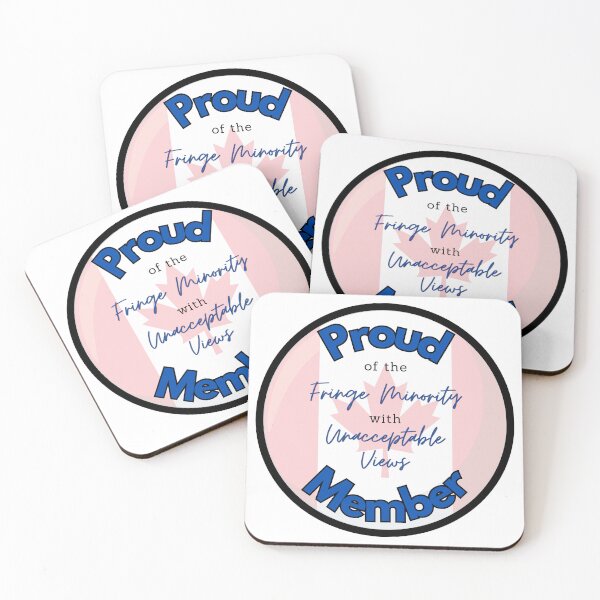 Item preview, Proud Member of the fringe minority with unacceptable views - Blue letters with red background designed and sold by FigjamDesigns.