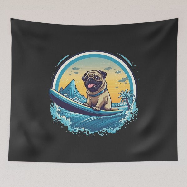 Item preview, Pug Surfer designed and sold by Dog Lover.