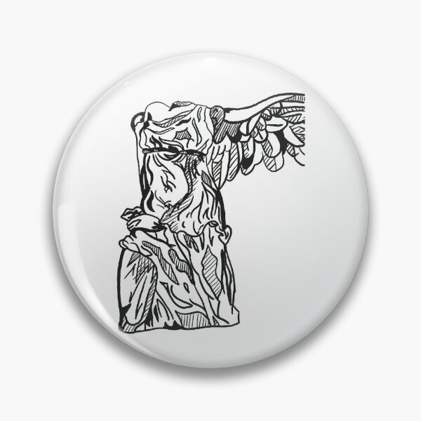 Item preview, Winged victory Greek statue lineart designed and sold by wudesignscom.