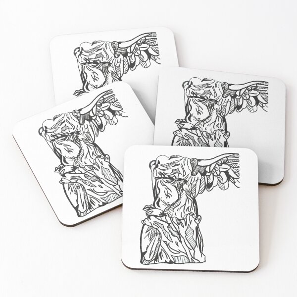 Item preview, Winged victory Greek statue lineart designed and sold by wudesignscom.