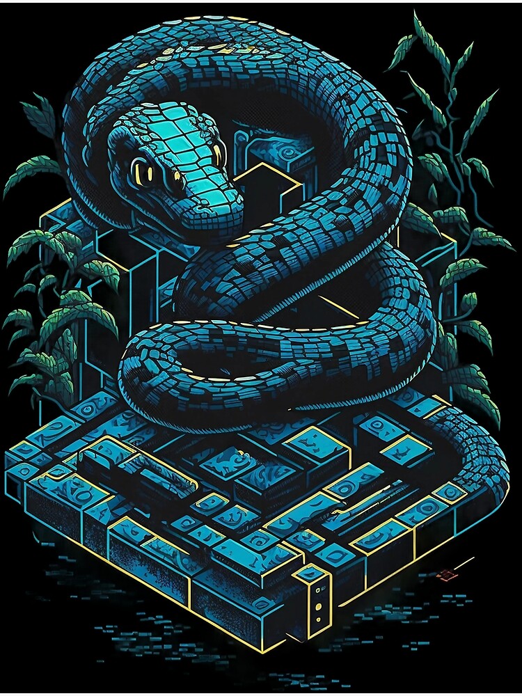 Google Snake Pixel Game | Art Print