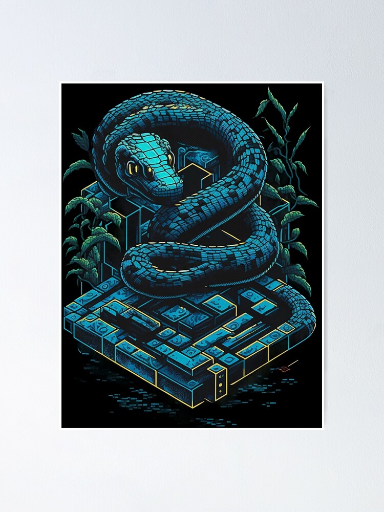 Google Snake Pixel Game Poster for Sale by berrylemon