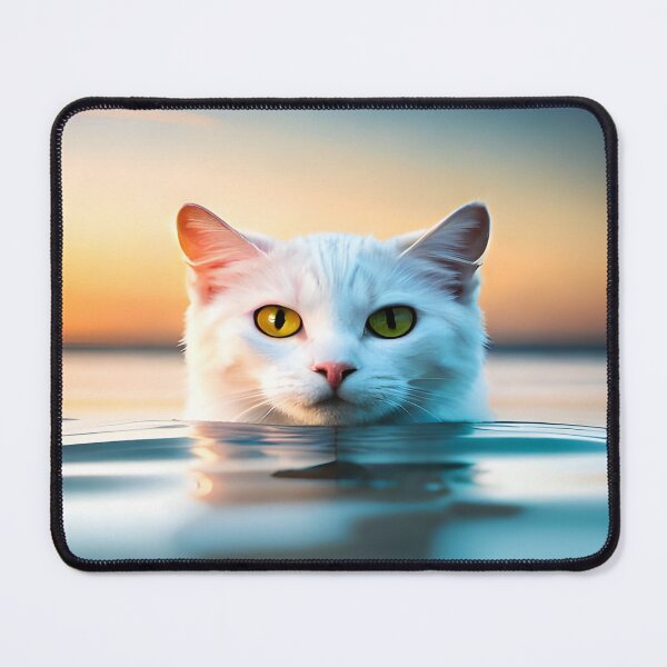Item preview, White cat . BuddhaVibes designed and sold by Buda--Vibes.