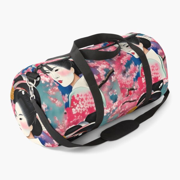 Item preview, Japanese Geisha Cherry Blossom Sakura Watercolour Style Portrait designed and sold by Ameiva-Apparel.