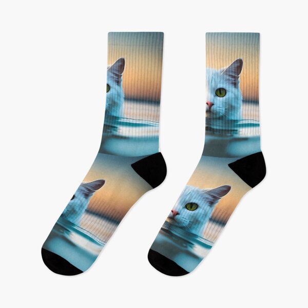 Item preview, White cat . BuddhaVibes designed and sold by Buda--Vibes.