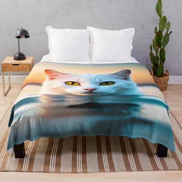 Item preview, White cat . BuddhaVibes designed and sold by Buda--Vibes.