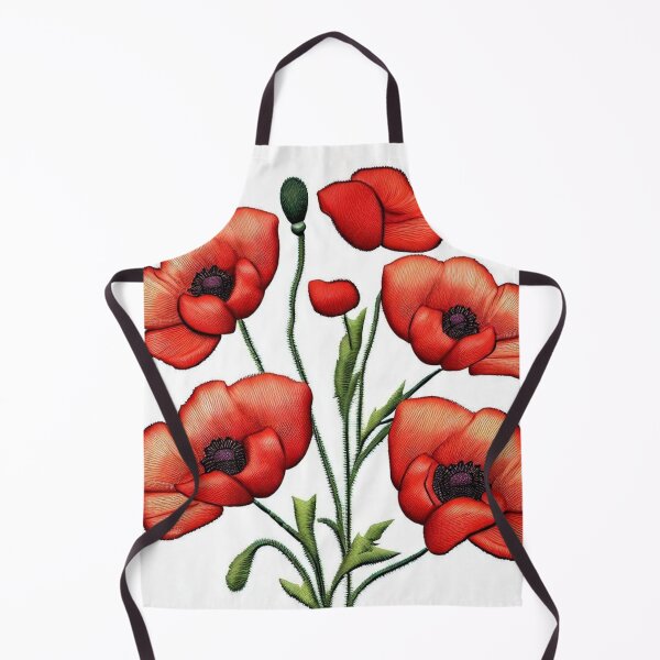 Item preview, Embroidered Poppies designed and sold by FlowFlex.