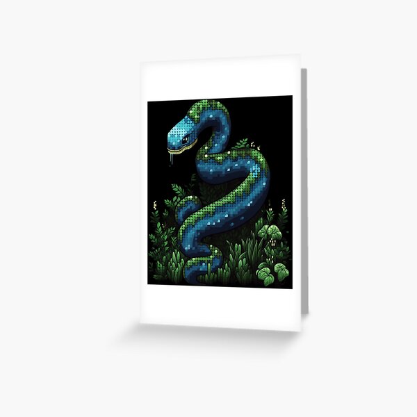 Google Snake Pixel Game Greeting Card for Sale by berrylemon