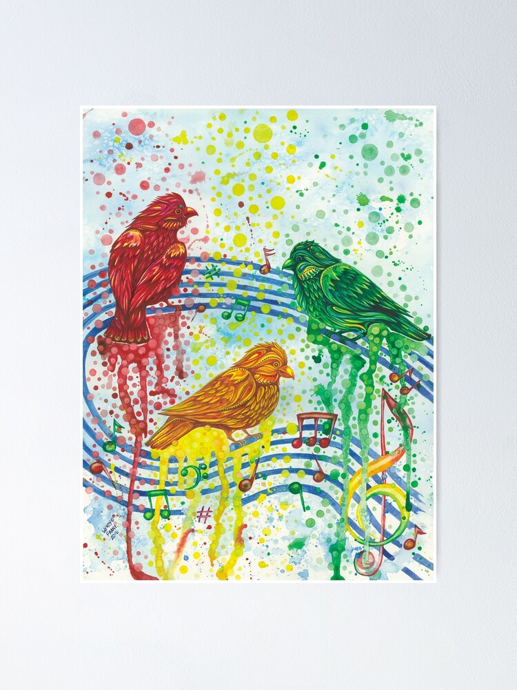 3 Little Birds PRINTABLE Poster Bob Marley Every Little -  Denmark