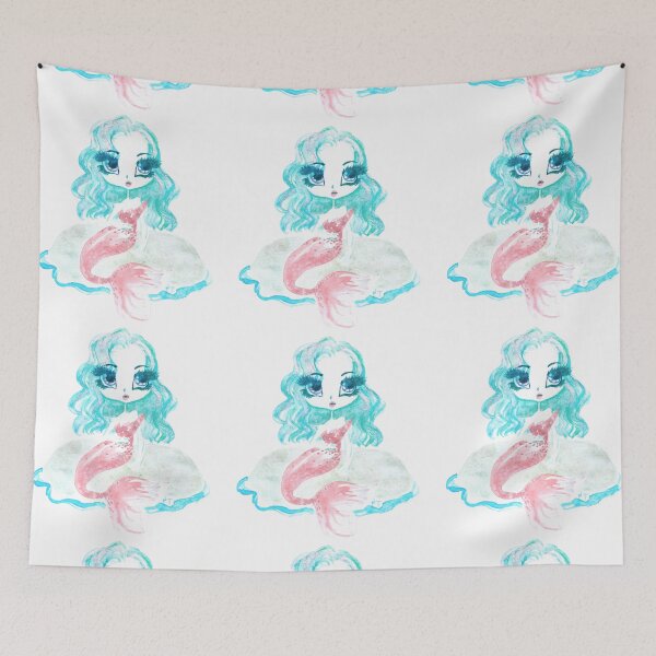 Item preview, Darling It's Better Pink Tailed Mermaid designed and sold by Praline Creative.