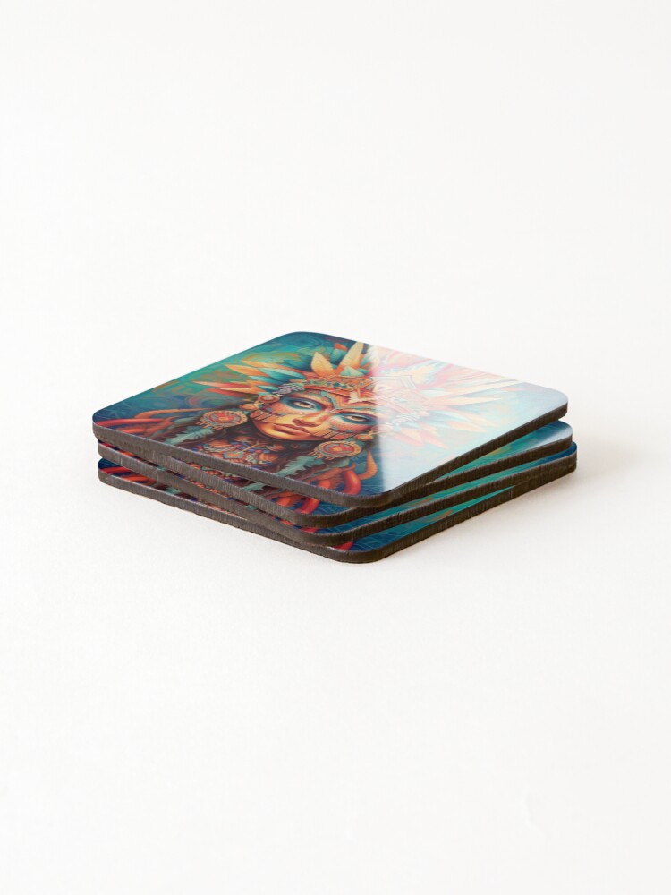 Thumbnail 4 of 5, Coasters (Set of 4), Abstract Aztec Patterns designed and sold by Desfix.