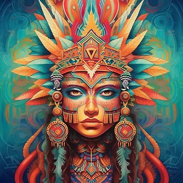Artwork thumbnail, Abstract Aztec Patterns by Desfix