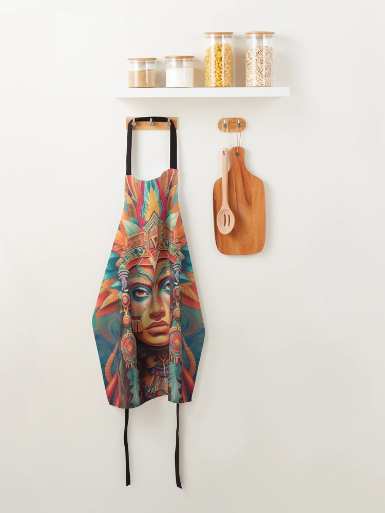 Thumbnail 4 of 6, Apron, Abstract Aztec Patterns designed and sold by Desfix.