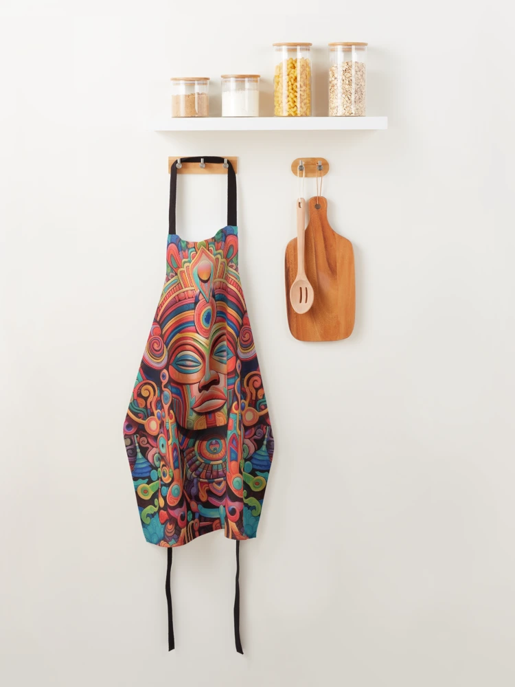 Thumbnail 4 of 6, Apron, Abstract Aztec Patterns designed and sold by Desfix.