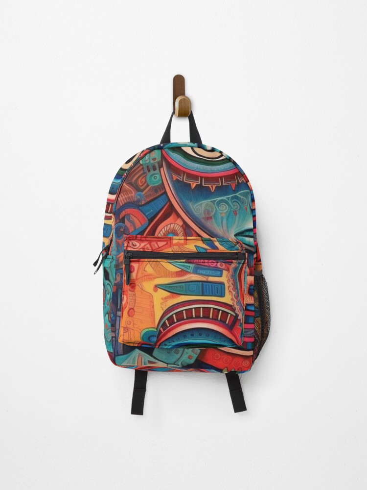 Thumbnail 1 of 3, Backpack, Abstract Aztec Patterns designed and sold by Desfix.