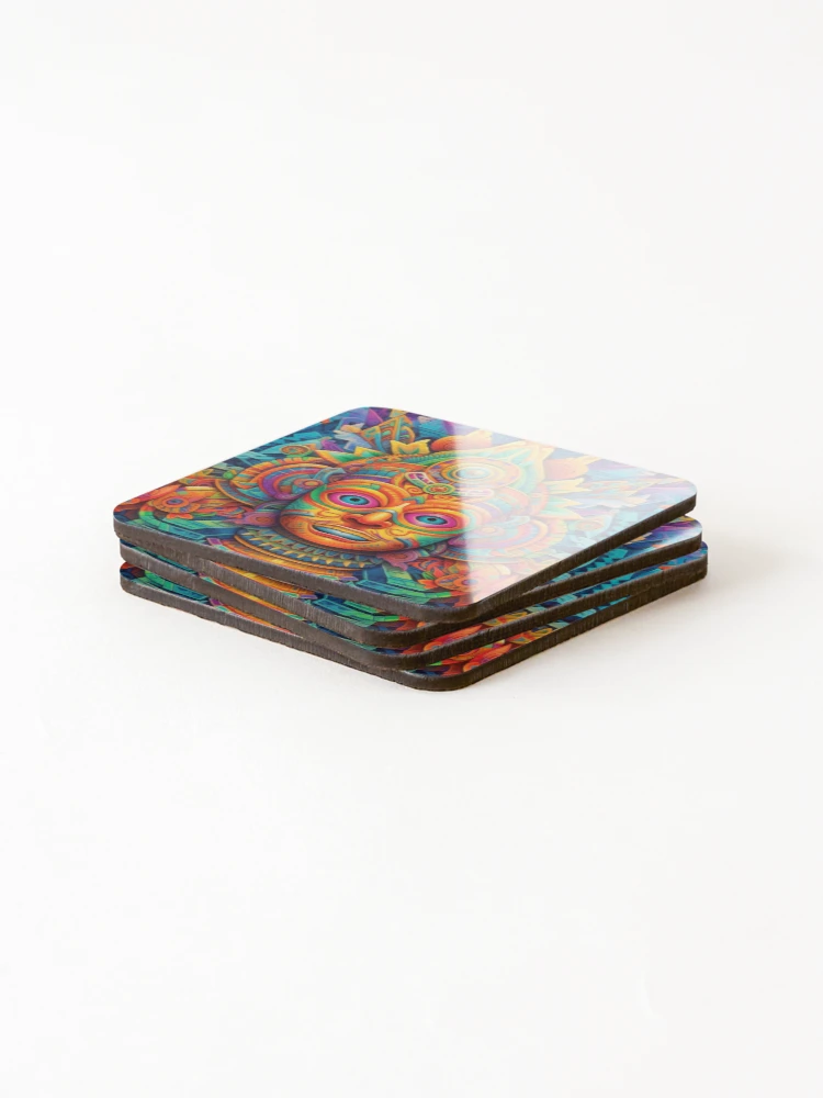 Thumbnail 4 of 5, Coasters (Set of 4), Abstract Aztec Patterns designed and sold by Desfix.