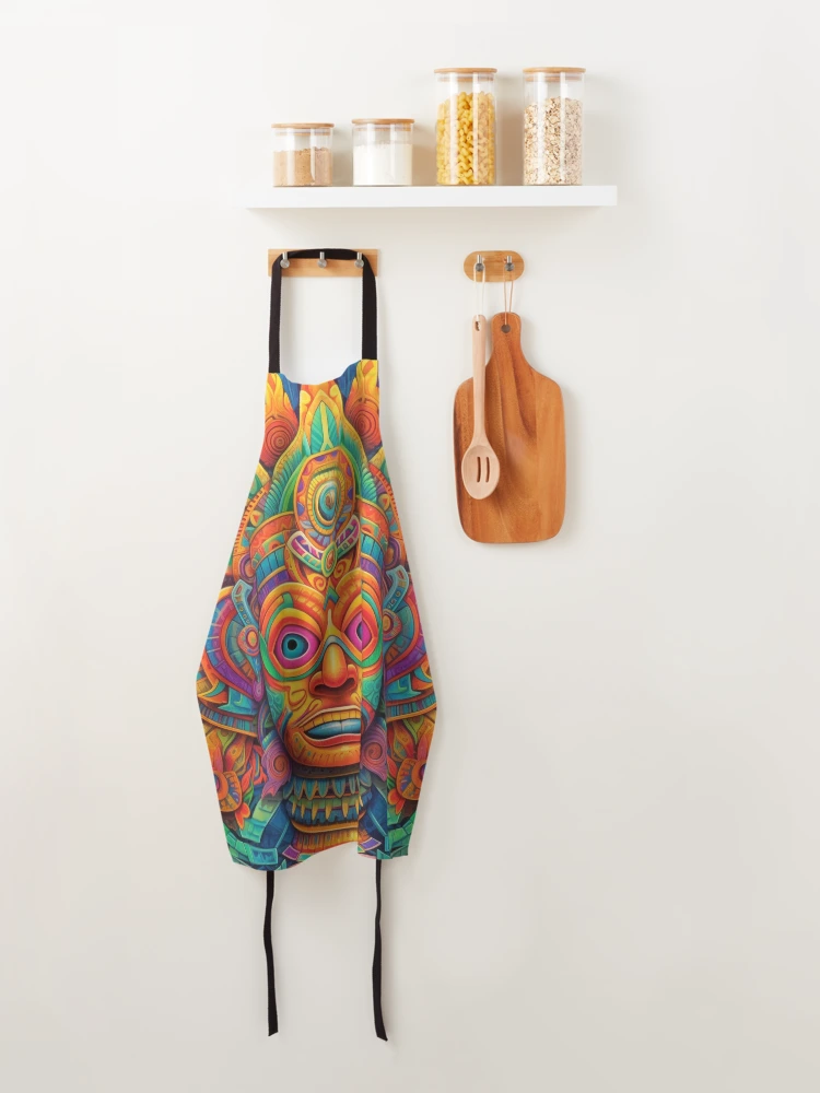 Thumbnail 4 of 6, Apron, Abstract Aztec Patterns designed and sold by Desfix.