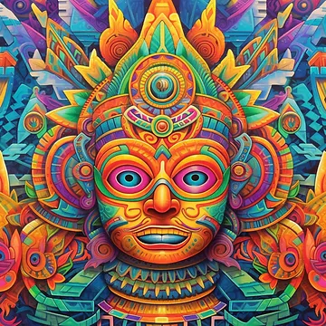 Artwork thumbnail, Abstract Aztec Patterns by Desfix