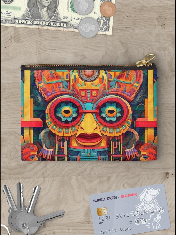 Thumbnail 3 of 4, Zipper Pouch, Abstract Aztec Patterns designed and sold by Desfix.