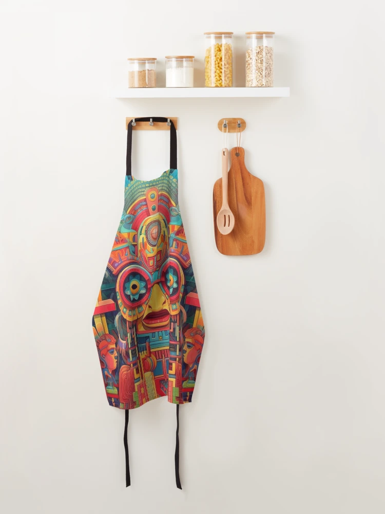 Thumbnail 4 of 6, Apron, Abstract Aztec Patterns designed and sold by Desfix.