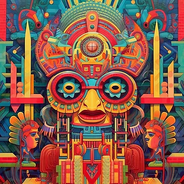 Artwork thumbnail, Abstract Aztec Patterns by Desfix