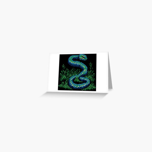 Google Snake Pixel Game Greeting Card for Sale by berrylemon