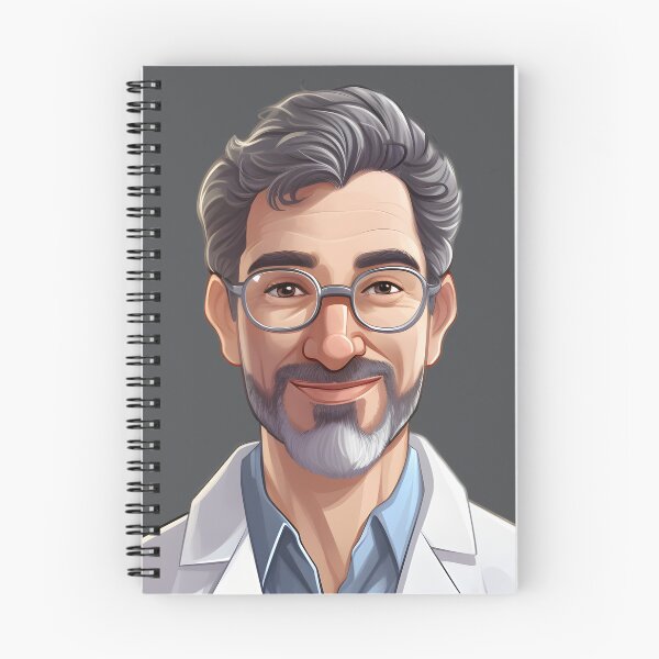 Item preview, Cartoon Style Portrait - Man Doctor/Scientist/Lab Worker/Chemist designed and sold by Radibor78.
