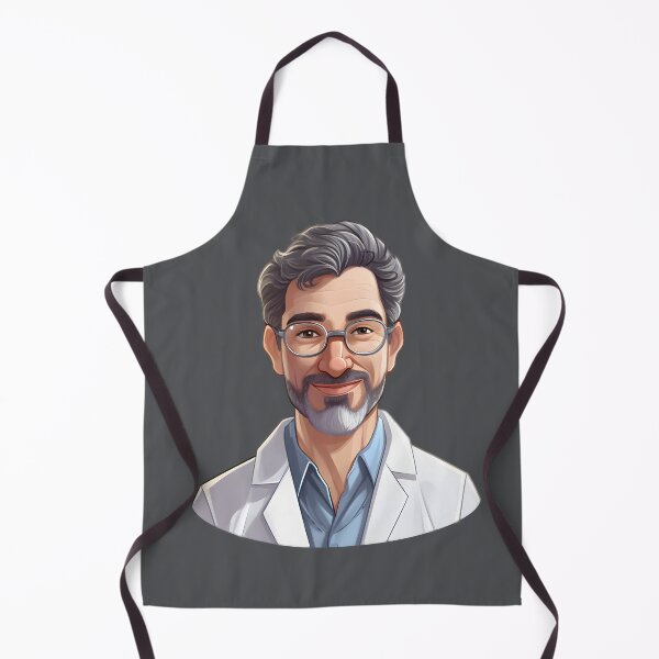 Item preview, Cartoon Style Portrait - Man Doctor/Scientist/Lab Worker/Chemist designed and sold by Radibor78.